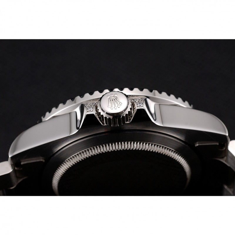 Cheap Replica Watches Swiss Rolex GMT Master II Black Dial Stone Set Bezel Stainless Steel Case And Bracelet 1453747-8