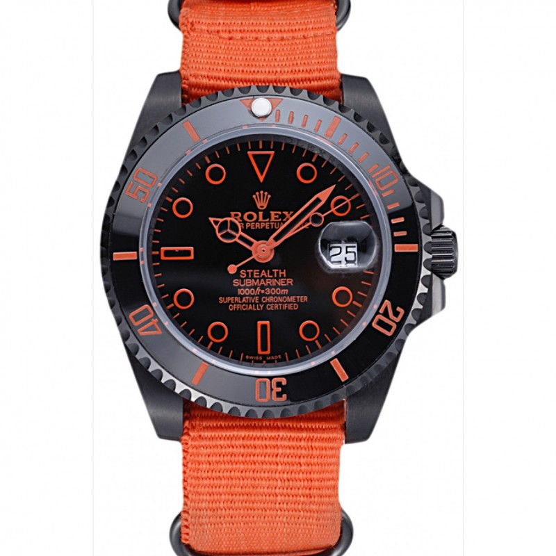 Rolex Stealth Submariner Orange Nylon Strap 622011-0