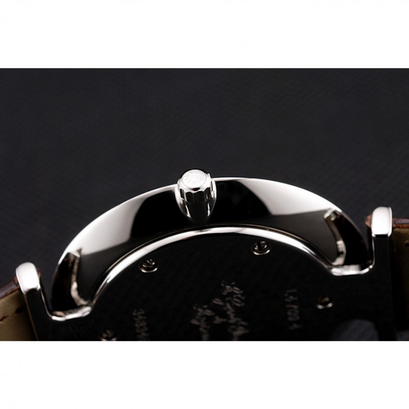 Swiss Longines Grande Classique White Dial Roman Numerals Stainless Steel Case Brown Leather Strap-8