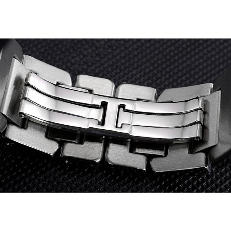Cheap Cartier Tank MC Black Dial Stainless Steel Case And Bracelet 622698-6