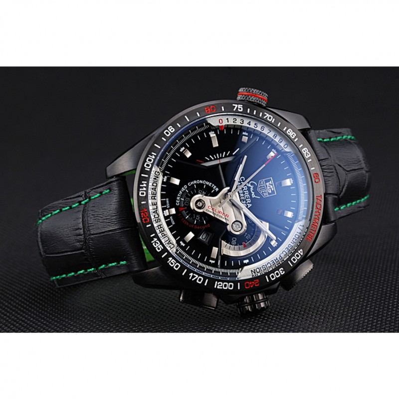 Tag Heuer Carrera Black Stainless Steel Case Black Dial 98247-4