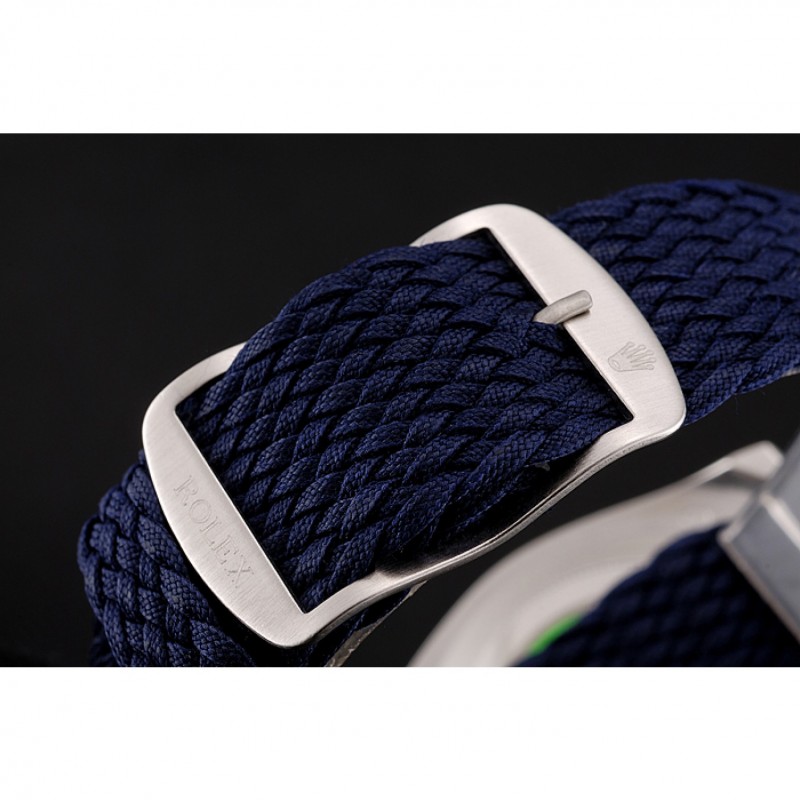 Rolex Yacht Master Blue Dial Blue Fabric Bracelet 1453868-4