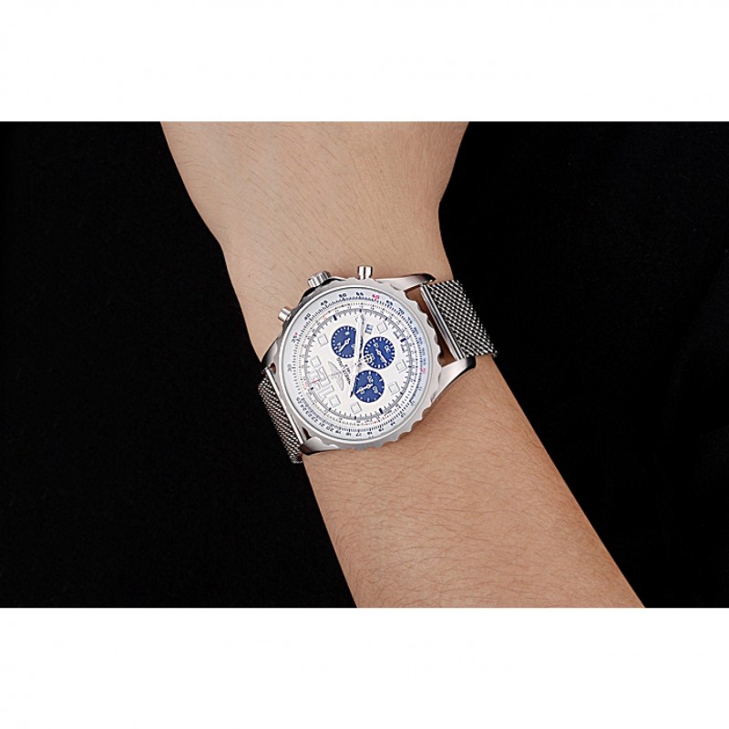 Breitling Navitimer Stainless Steel Strap Beige Dial-8