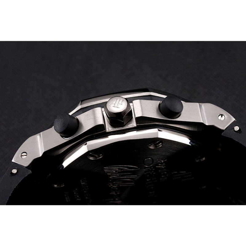 Audemars Piguet Royal Oak Offshore White Dial Stainless Steel Case Black Rubber Strap-7