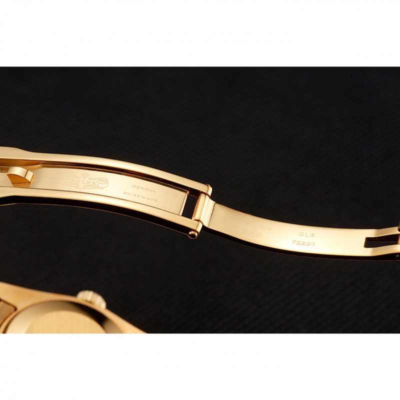 Swiss Rolex Lady-Datejust Champagne Dial Diamond Bezel Gold Jubilee Bracelet 1454096-6
