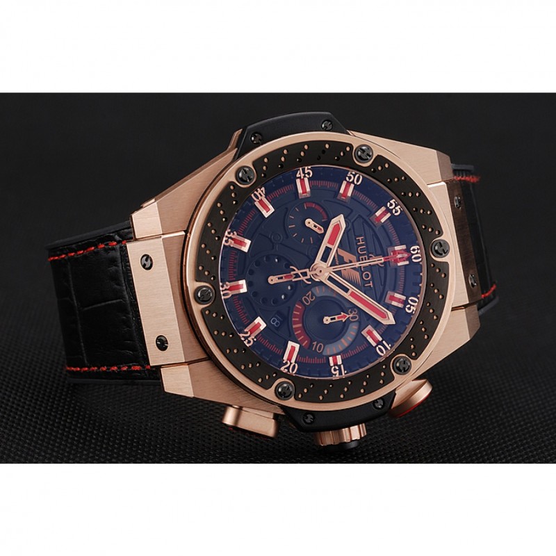 Swiss Hublot Big Bang Limited Edition Formula 1 Black And Red Dial Gold Case Black Strap 62287-3