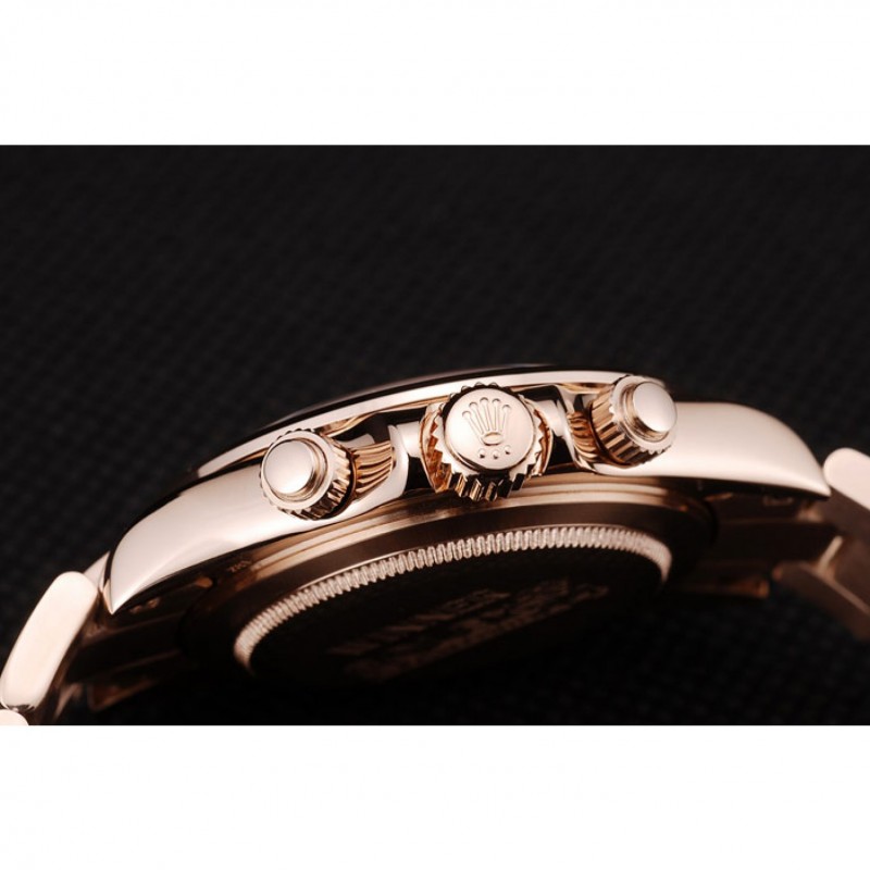 Rolex Daytona Rose Gold Plated Stainless Steel Bezel Rose Gold Dial-7