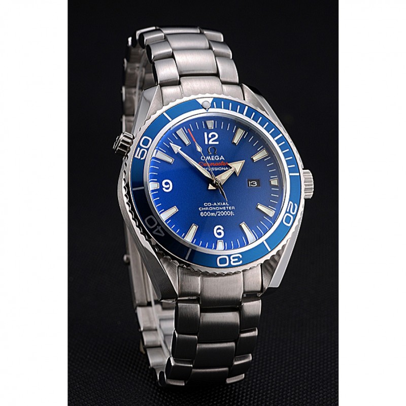 AAA Omega Seamaster Planet Ocean Blue Dial Stainless Steel Bracelet 622537-4