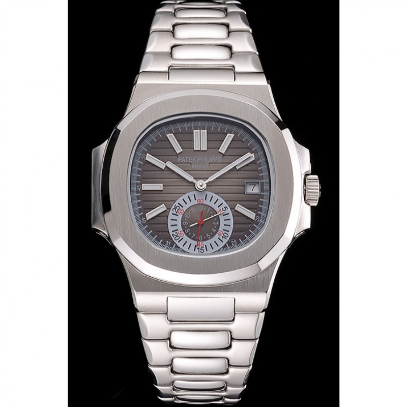 Patek Philippe Nautilus Gray Dial Stainless Steel Case And Bracelet-1