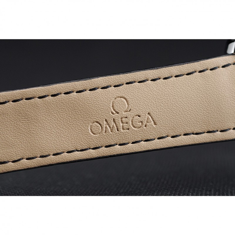 Omega DeVille Black Dial Stainless Steel Case Black Leather Strap 622829-7
