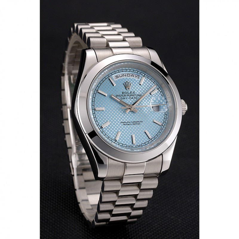 Rolex Day Date 40 Ice Blue Dial Stainless Steel Case And Bracelet-1