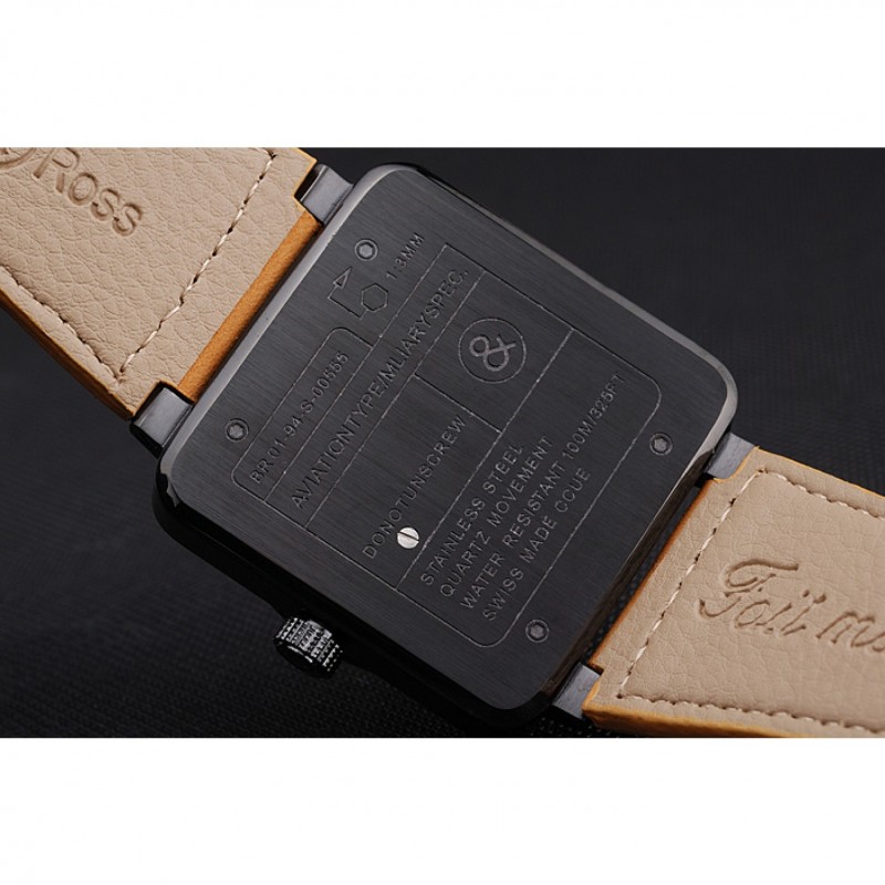 Bell and Ross BR 01-92 Black Dial Black Case Brown Leather Strap-5