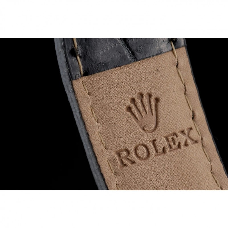 Rolex Daytona Lady Stainless Steel Case Black Dial Black Leather Strap Tachymeter-5