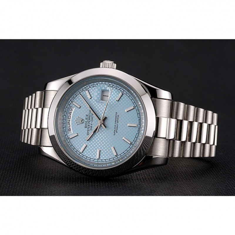 Rolex Day Date 40 Ice Blue Dial Stainless Steel Case And Bracelet-3