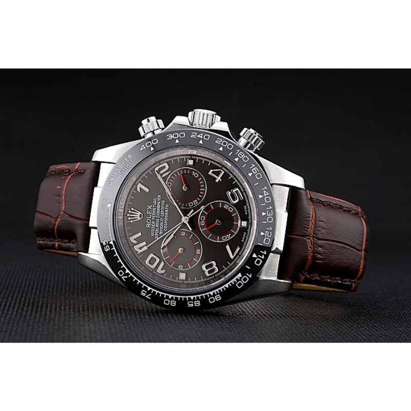 Rolex Cosmograph Daytona Stainless Steel Case Grey Racing Dial Leather Bracelet 622632-3