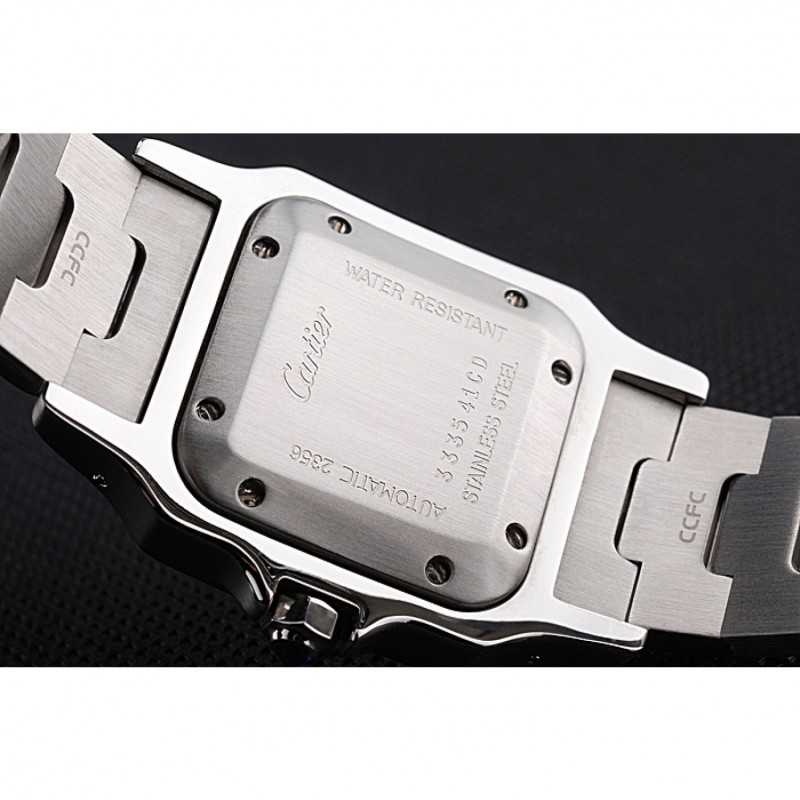 Swiss Cartier Santos De Cartier Galbeee Yellow Gold and Steel Case Steel Bracelet Small 622644-5