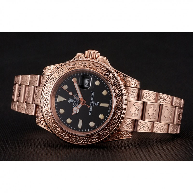 Rolex Mastermind Japan Limited Edition Black Dial Rose Gold Case And Bracelet 1454073-3
