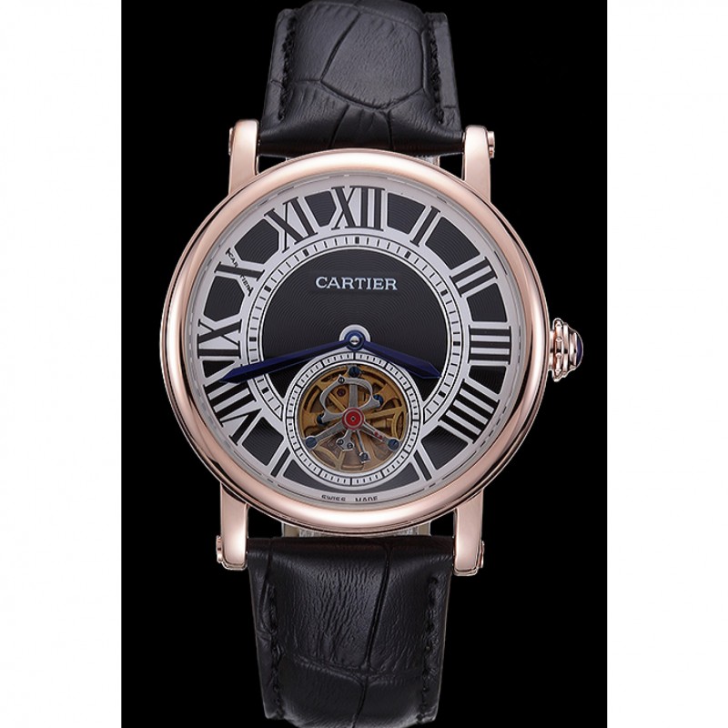 Cartier Rotonde Flying Tourbillon Black Dial 621957-1