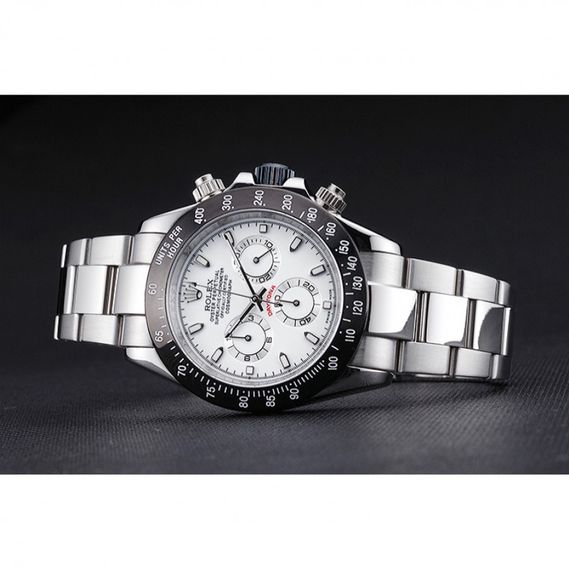 Rolex Daytona Stainless Steel Black Enameled White Dial-4
