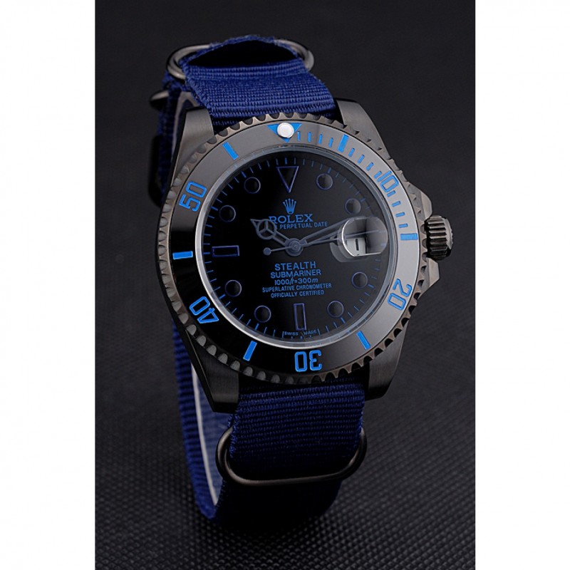Rolex Stealth Submariner Blue Nylon Strap 622008-2