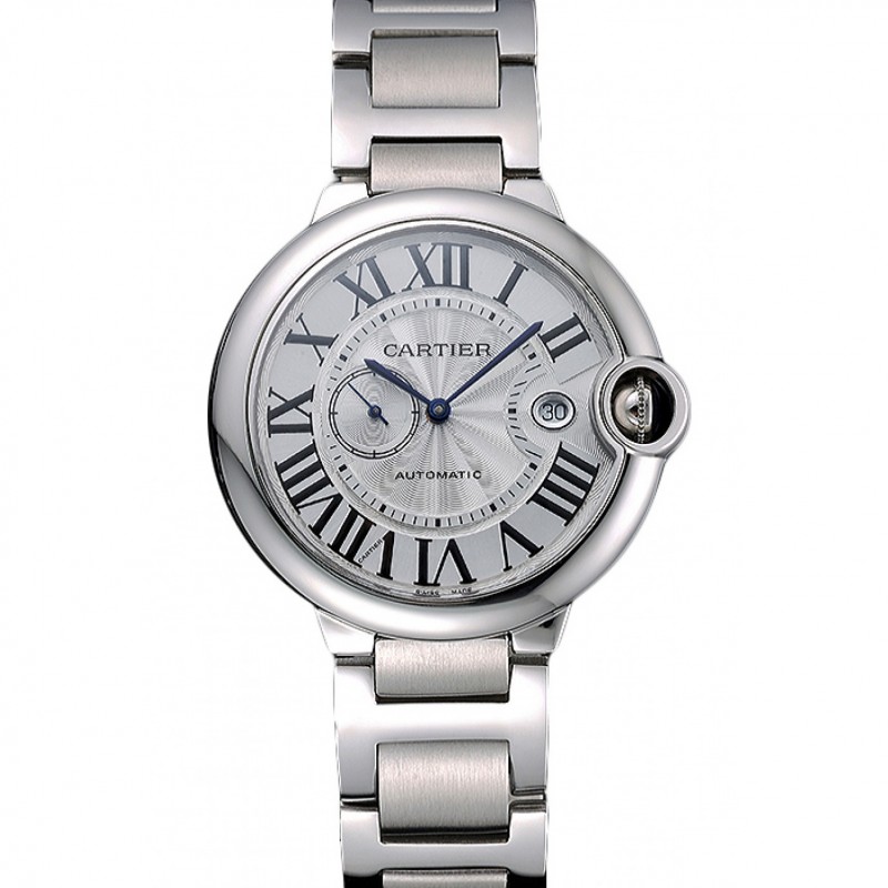 Swiss Cartier Ballon Bleu White Dial Stainless Steel Case Steel Bracelet 622672-0