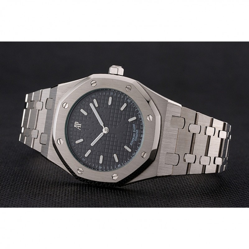 SS Replica Watches Audemars Piguet Royal Oak Fondation Black Dial Stainless Steel Case And Bracelet-4