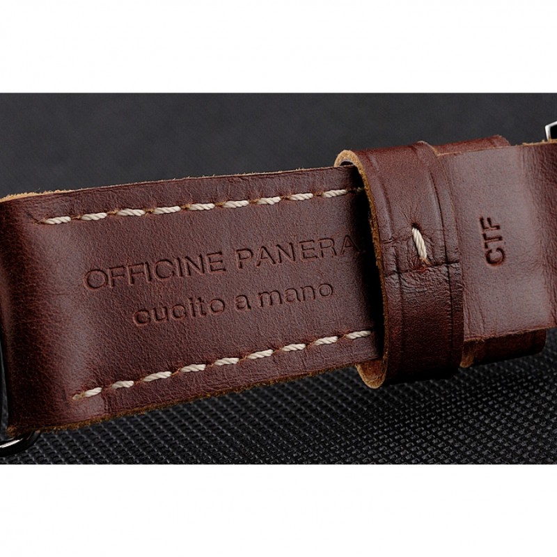 Cheap Replica Watches Panerai Radiomir Vintage SLC PAM425 Black Dial Stainless Steel Case Brown Leather Strap-6