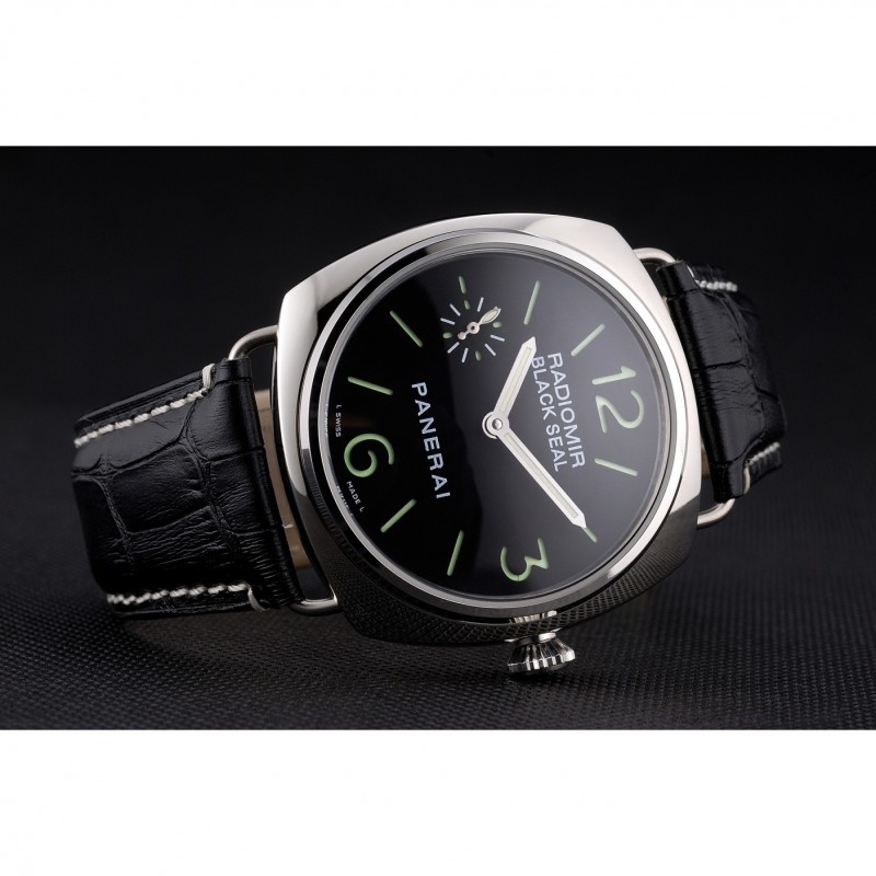 Panerai Radiomir Black Seal Black Dial Black Leather Bracelet-3