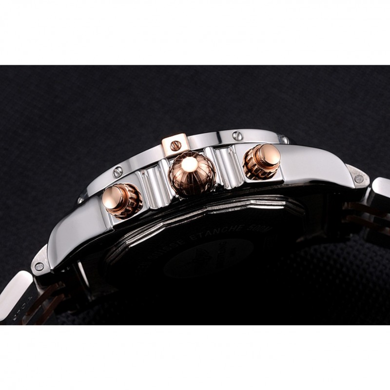 SS Replica Watches Breitling Chronomat 44 Blue Dial with White Subdials 2 Tone Stainless Steel Bracelet 622510-8