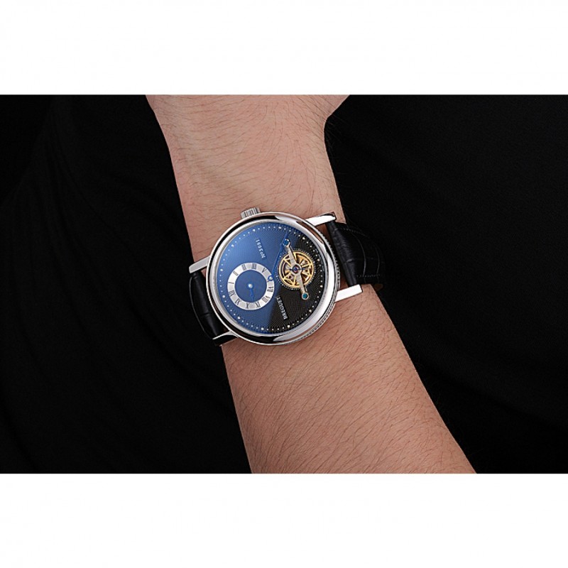 Breguet Classique Complications Stainless Steel Case Black Leather Strap 80158-8