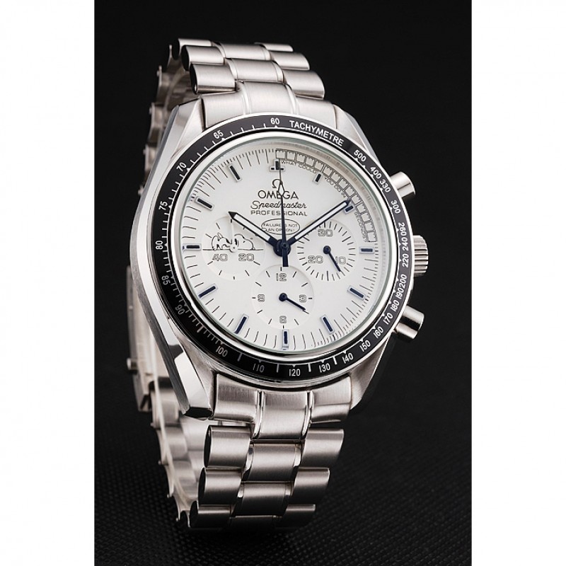 Omega Speedmaster Professional Apollo 13 Silver Snoopy Award White Dial Stainless Steel Case And Bracelet-2