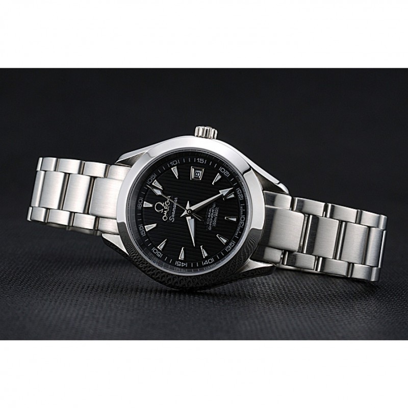 Best Omega Seamaster Aqua Terra Black Dial Stainless Steel Bracelet 622447-4