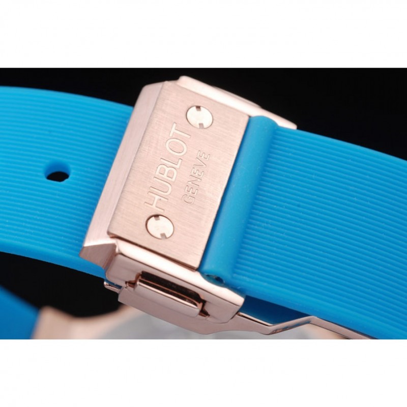 Hublot Big Bang Tutti Frutti Blue Strap Gold Dial-5