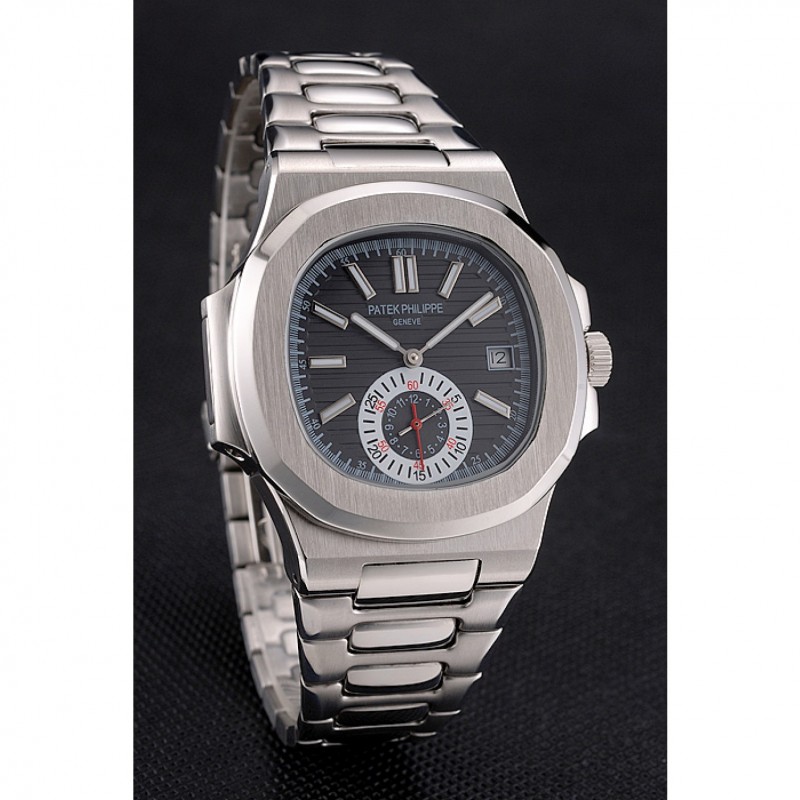 Patek Philippe Nautilus Black Dial Stainless Steel Case And Bracelet-2