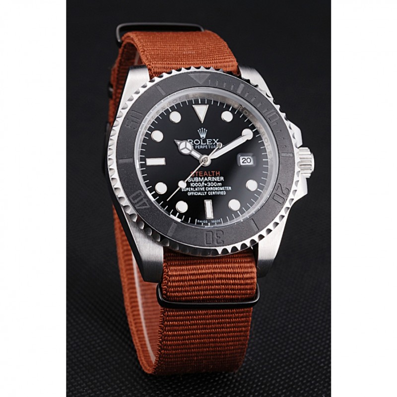 Luxury Rolex Submariner STEALTH MK III Brown Fabric Band rl425 621387-2