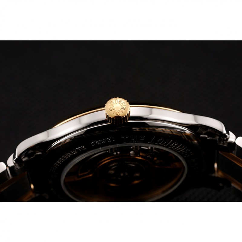 Swiss Longines Master White Dial Diamond Hour Markers Two Tone Stainless Steel Bracelet 1453930-7