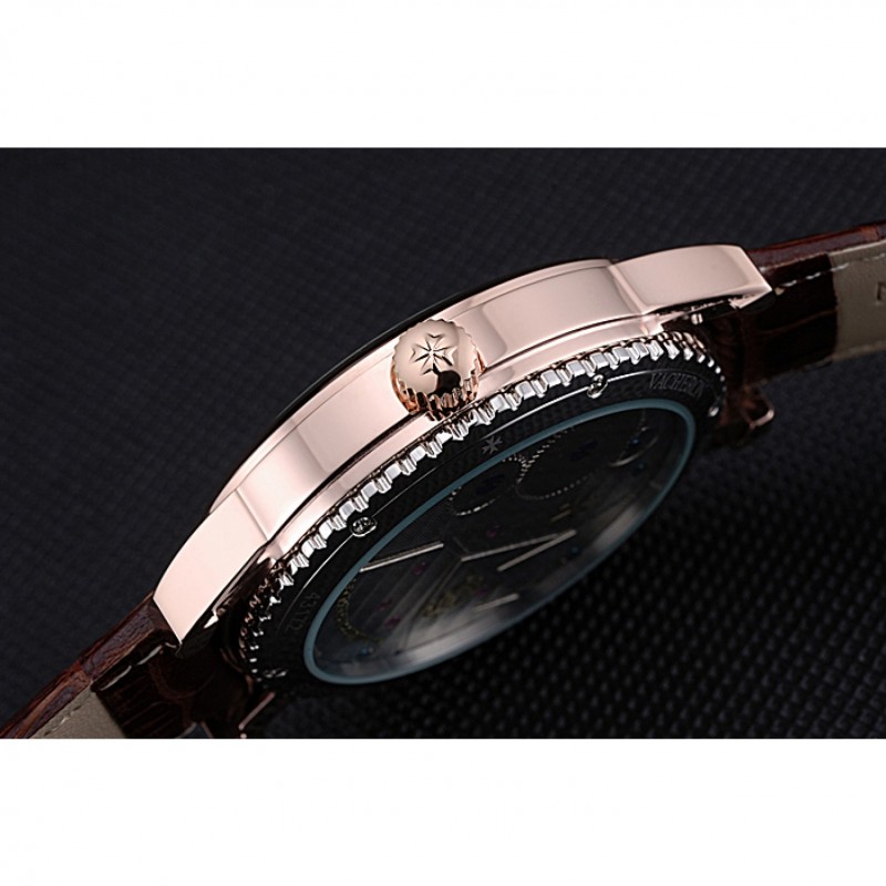 Vacheron Constantin Patrimony Contemporary Gold Case White Dial Brown Leather Strap 622307-8
