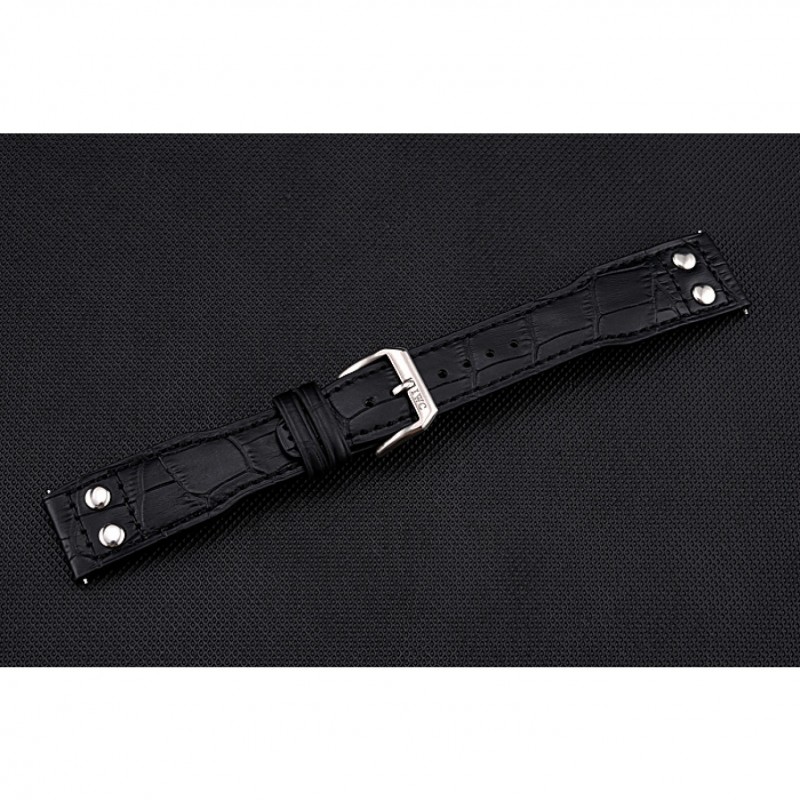 IWC Black Leather Bracelet 622606-3
