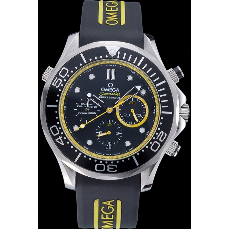 Omega Seamaster Planet Ocean Black Rubber Bracelet 622048-1