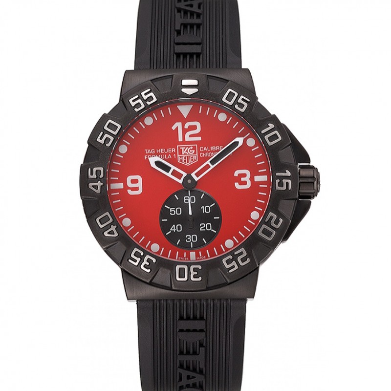 Tag Heuer Formula One Grande Date Red Dial Rubber Bracelet 622277-0