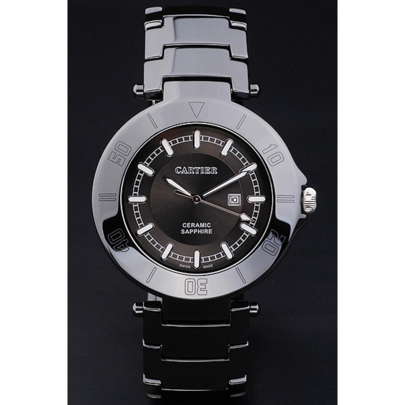 Cartier Pasha 43mm Black Dial Black Ceramic Case-1