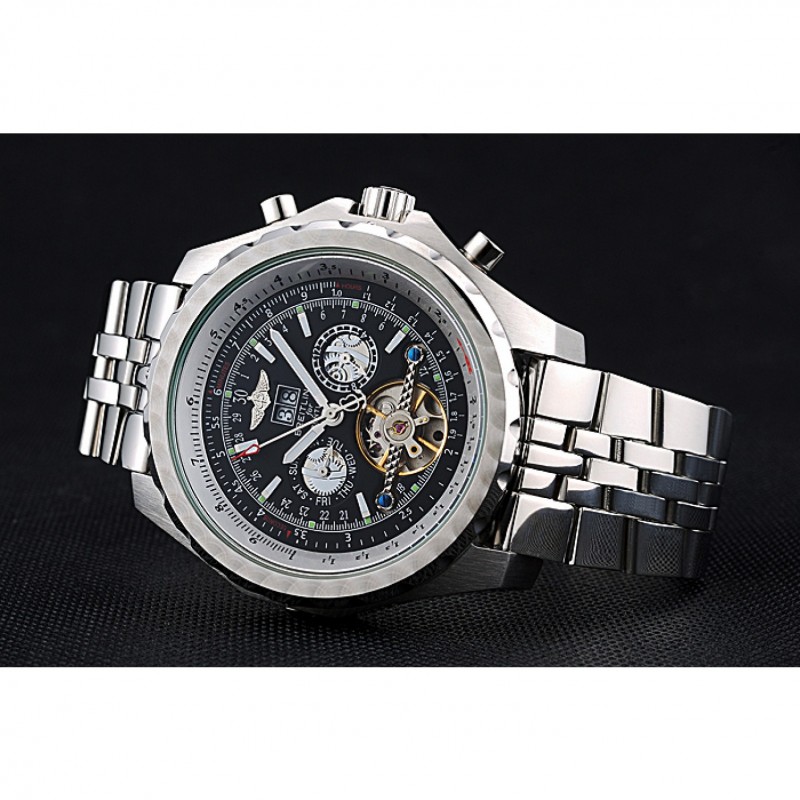 Breitling Bentley Mulliner Tourbillon Black Dial Stainless Steel Case And Bracelet 622731-4