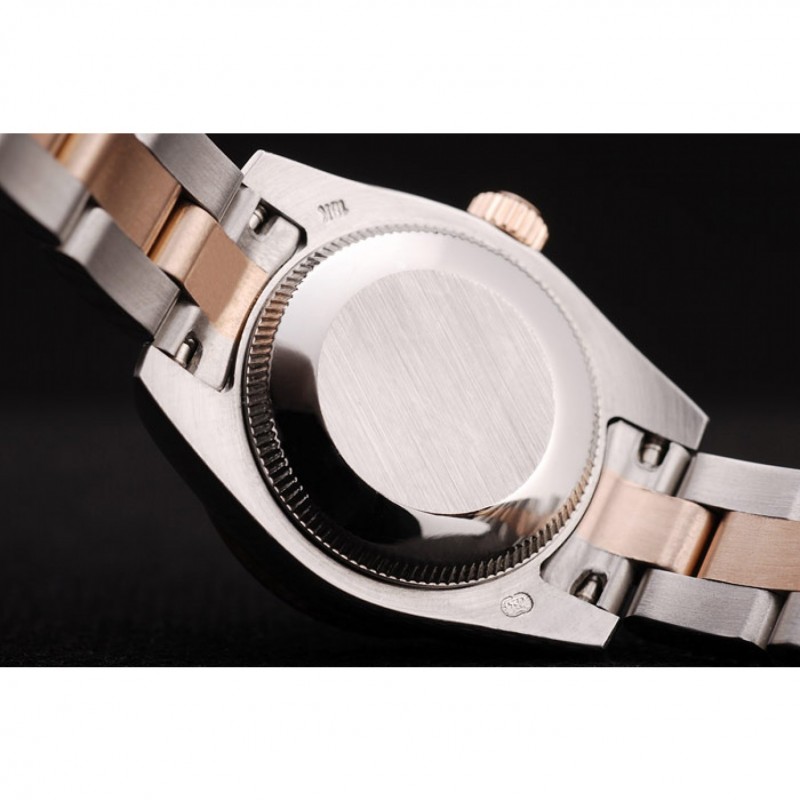Rolex DateJust Brushed Stainless Steel Case Brown Dial Diamond Plated-7
