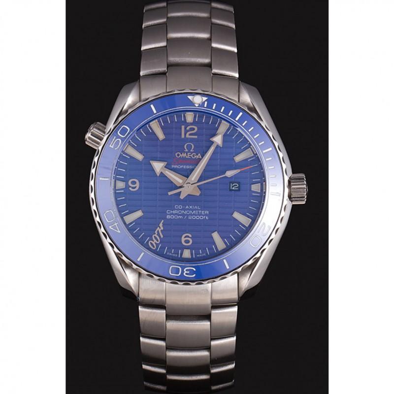 High End Omega James Bond Skyfall Watch with Blue Dial and Blue Bezel om230 621382-1