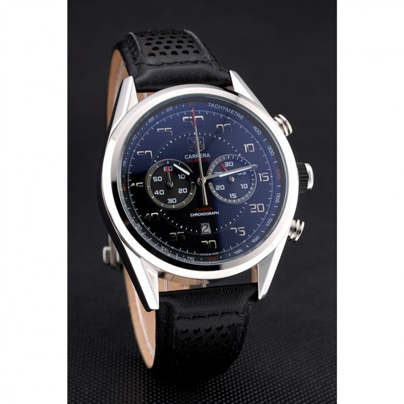 SS Replica Watches Tag Heuer Carrera Calibre 36 Flyback Black 622068-1