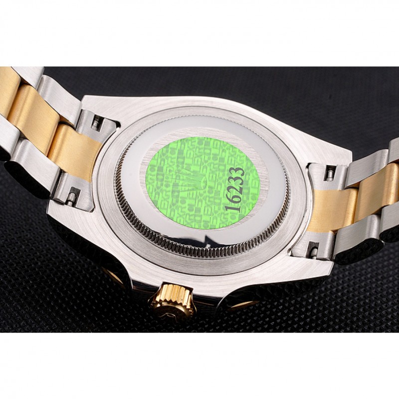 Swiss Rolex Submariner Black Dial And Bezel Two Tone Steel Gold Bracelet-7
