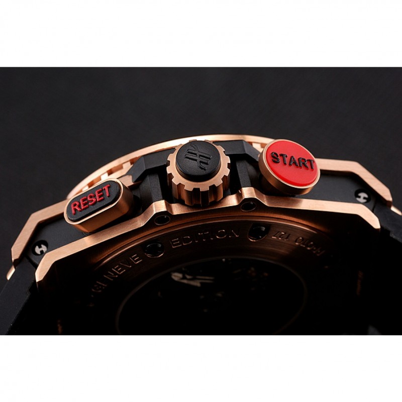 Swiss Hublot Big Bang Limited Edition Formula 1 Black And Red Dial Gold Case Black Strap 62287-8