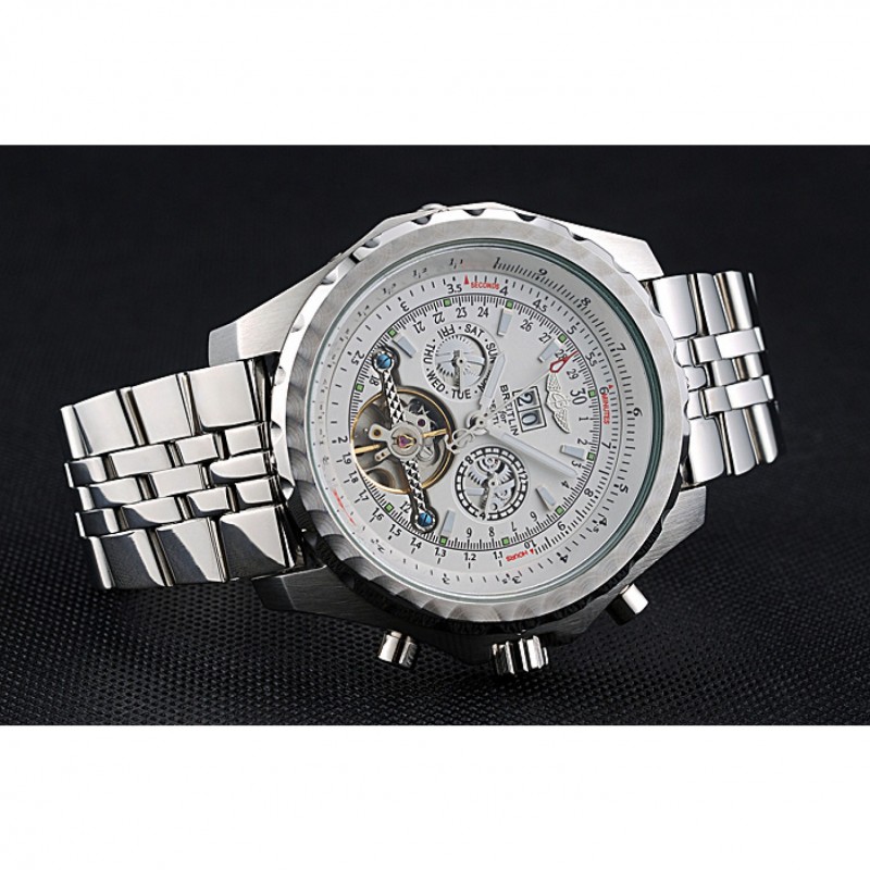 Breitling Bentley Mulliner Tourbillon White Dial Stainless Steel Case And Bracelet 622732-4