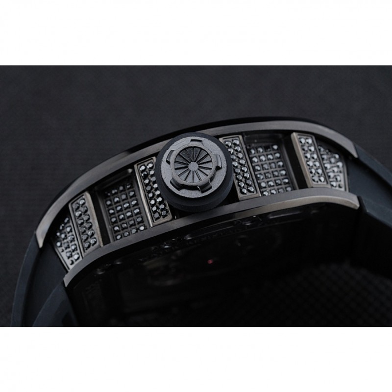 Richard Mille Tourbillon Skull RM 052 Black Case Black Rubber Bracelet 1454260-8