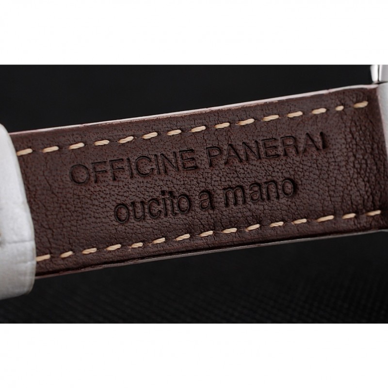 High Quality Panerai Radiomir White Dial Stainless Steel Case White Leather Strap 1453805-6